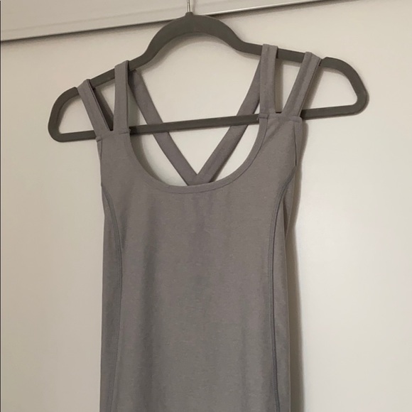 REDUCED NWOT X by Gottex Grey Crossover Tank Small - Picture 2 of 5